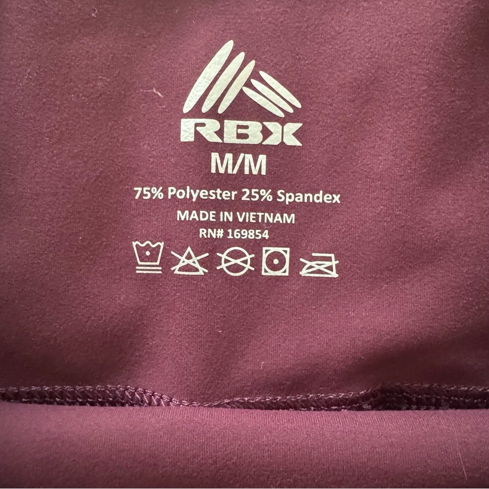 RBX Maroon High-Waist Leggings - Picture 7 of 7
